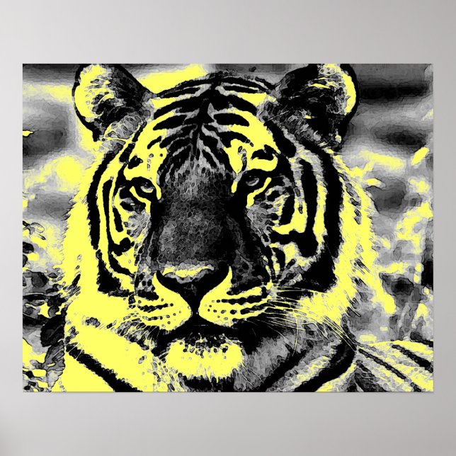 Pop Art Style Tiger Posters (Devant)