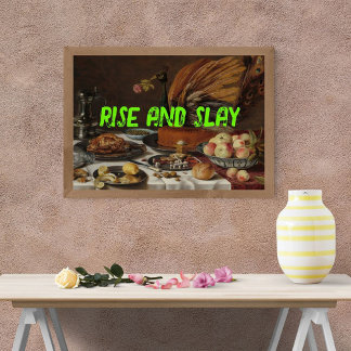 Pop Art tendance Monter et Slay Funny Poster