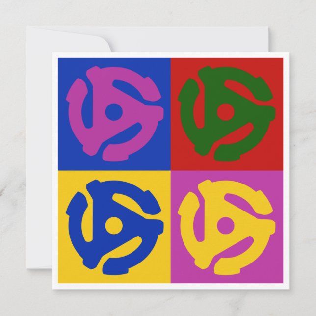 Pop Art Vinyl Record 45 RPM Insert (Devant)
