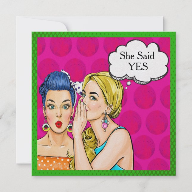 Pop Art Wedding shower / Invitation d'anniversaire (Devant)