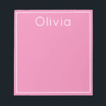 Pop de couleur brillant Bloc-notes personnalisé, r<br><div class="desc">Ce bloc-notes moderne est doté d'une couleur vive et de votre personnalisation en haut. Utilisez le modèle pour ajouter votre texte personnalisé.</div>