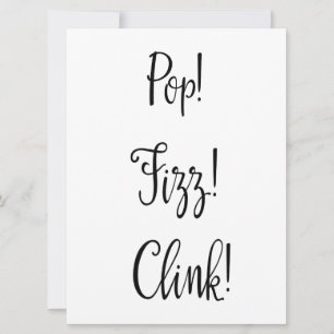 "Pop! Fizz! Clink!" Enseigne de bar pétillant