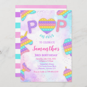 Pop It Anniversaire Invitation
