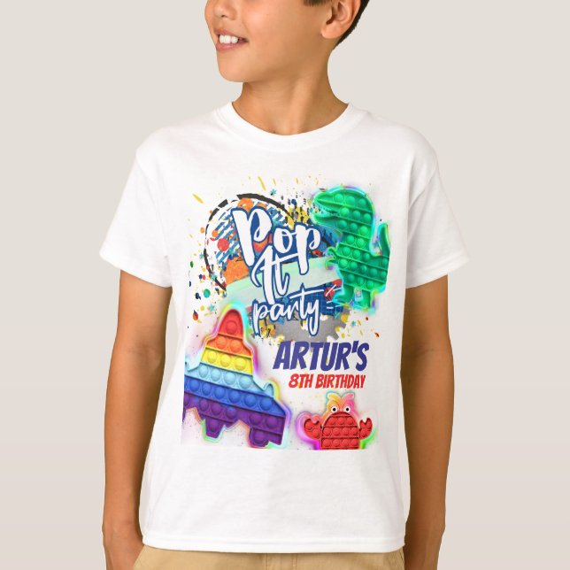Pop it Fidget Anniversaire T-shirt (Devant)