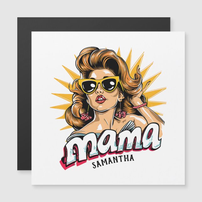 Pop Mama Retro Personnalisé Art 1 (Devant / Derrière)