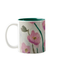 Pop Mug en fleurs roses