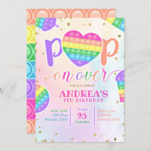 Pop on Over Anniversaire Fête Invitation