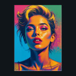 Pop Portrait: Bold & Vibrant Art<br><div class="desc">Make a bold statement with Pop Portrait, a vibrant pop art-inspired artwork featuring exaggerated colors and striking halftone patterns. The bright, gradient background makes the portrait pop, creating a dynamic and eye-catching effect. Perfect for adding a modern and energetic vibe to any space, this high-resolution piece ensures every detail is...</div>