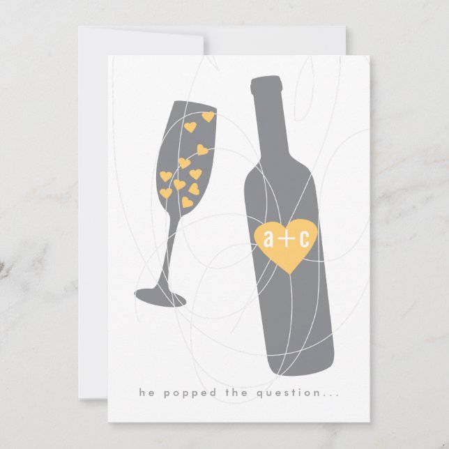 Pop Question Engagement Party Invitation (Devant)