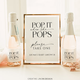 Pop When She Pops Baby shower Personnalisé Favoris
