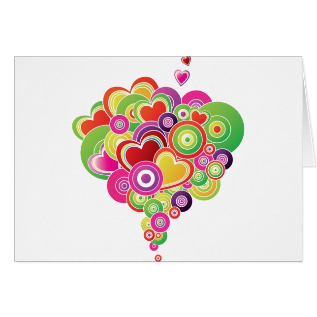 PopArt Coeurs rose et vert (Devant horizontal)