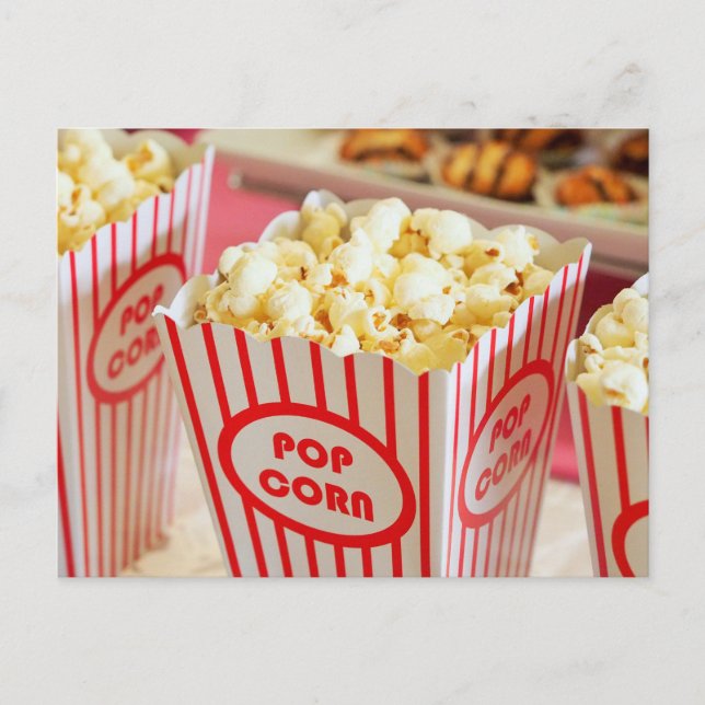 Popcorn au cinéma carte postale image (Devant)