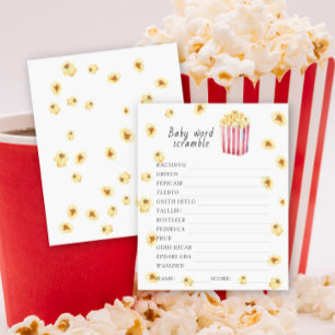 Popcorn baby shower Word jeu brouillon