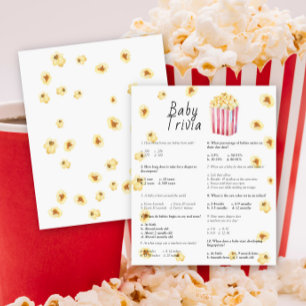 Popcorn - Bébé Quiz   Jeu de Baby Shower