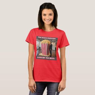 Popcorn N'importe qui femme rouge profond T-shirt