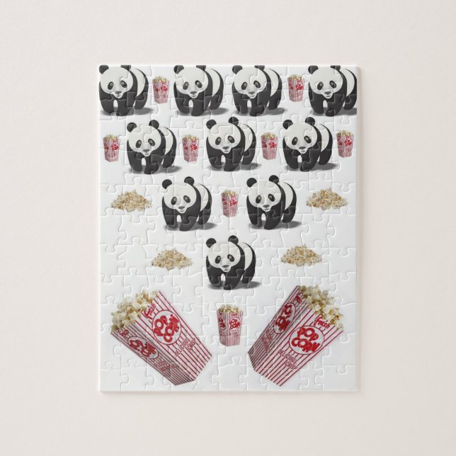 Popcorn Panda Bear Jigsaw Puzzle Daisy (Vertical)