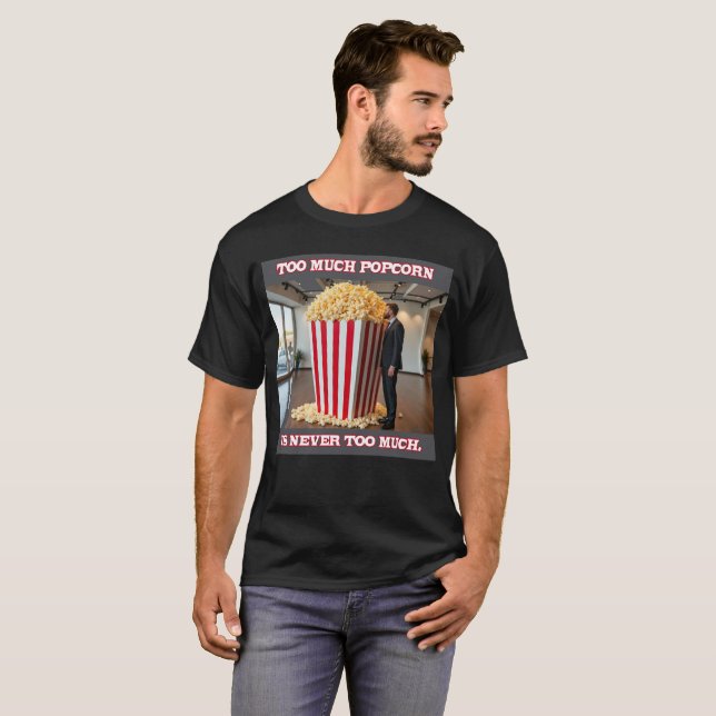 Popcorn Tout le monde homme noir T-shirt (Devant entier)