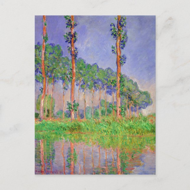 Poplars rose effet Monet Fine Art carte postale (Devant)