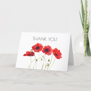 Poppies Floral 2e anniversaire Merci de fête