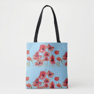 Poppies Red Poppies floral Flower Blue sac