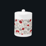 Poppies rouges<br><div class="desc">Red Poppies girly chic fleurs beige floral</div>