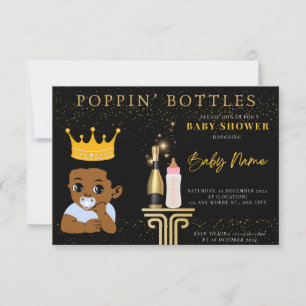 POPPIN' BOTTLES BABYSHOWER INVITATIONS DE GARÇON