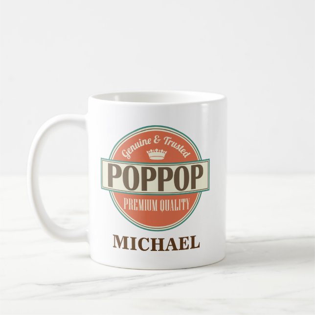 Poppop a personnalisé le cadeau de tasse (Gauche)