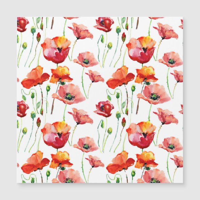Poppy Blossom : Simple Arrière - plan sans couture (Devant)