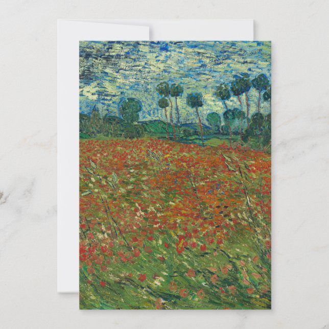 Poppy field by Vincent van Gogh Fine Art (Devant)