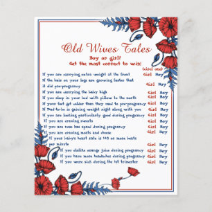 Poppy Floral Baby shower Vieux Conte des femmes Je