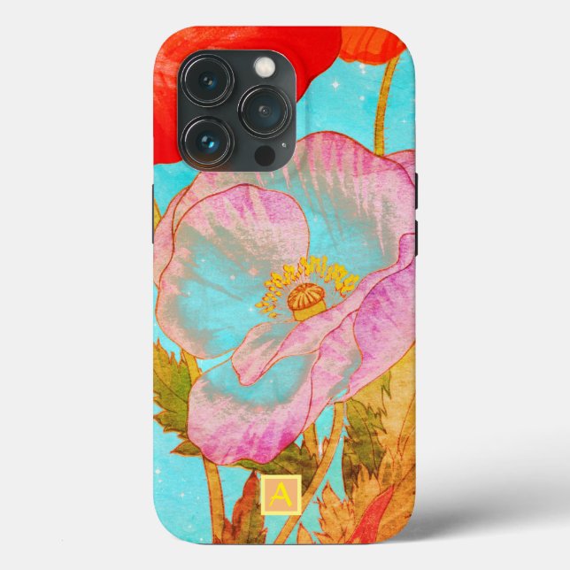 POPPY JAPONAIS coque iphone DANS UN CIEL DOUX (Verso)