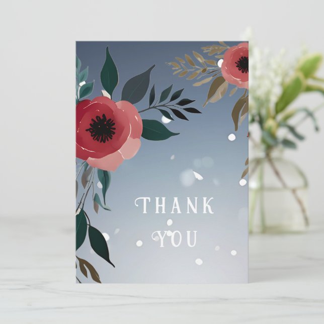 Poppy of Love" Collection Faire-part de mariage (Debout devant)