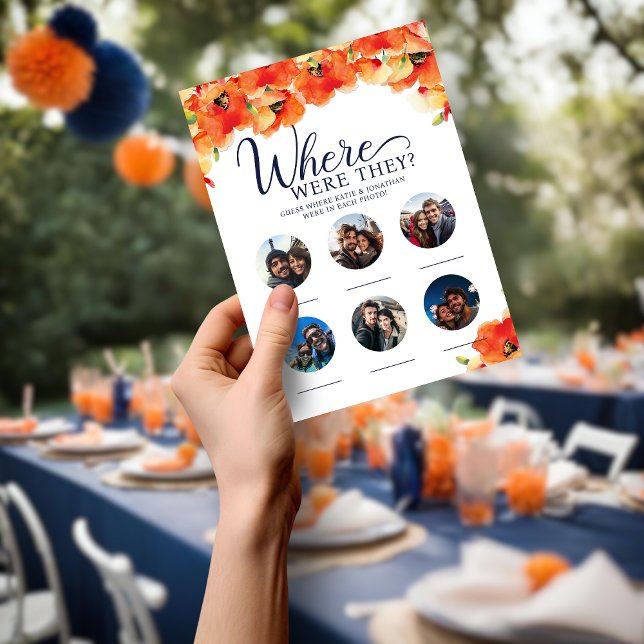 Poppy Où Étaient-Ils Wedding shower Partie (Poppy Where Were They Wedding Shower Party Game)