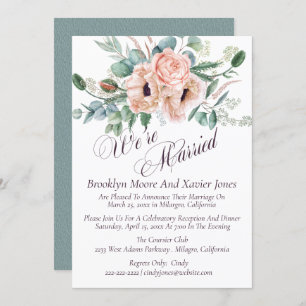 Poppy Radiance Nous sommes mariés Faire-part Maria