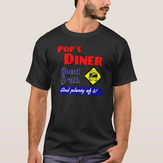 Pops Diner Cuisine Dit T-Shirt (Devant)