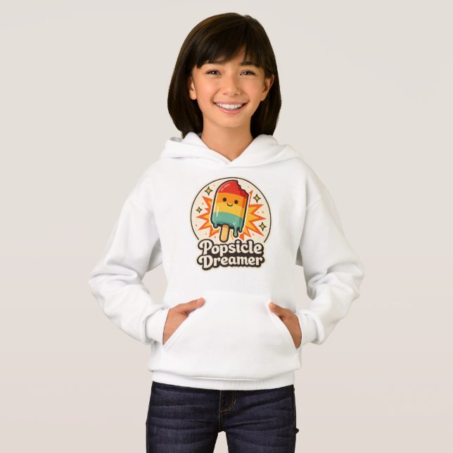 Popsicle Dreamer Rétro Sweats à capuche pour enfan (Devant entier)