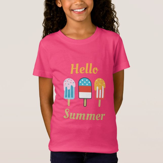 Popsicle Hello Summer T-Shirt (Devant)
