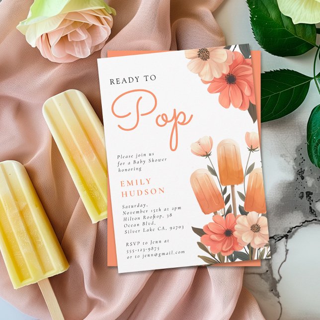 Popsicle Prêt à pop Baby shower Invitation (Créateur téléchargé)