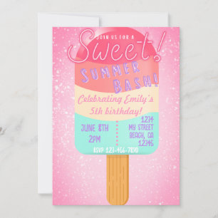 Popsicle Summer Bash Invitation Anniversaire