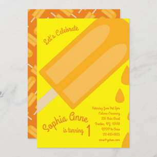 Popsicles 1er Anniversaire Cute Summer Invitations