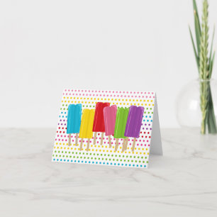 Popsicles et cartes pour notes de pois