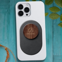 Bois Grain Timber Monogramme Nom personnalisé