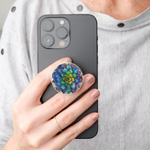Joli Verre Trait Succulent Bleu Violet Mandala