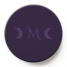 Monogramme des lunes de croissant de violet poussi