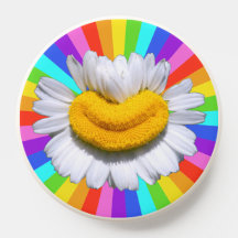 Sourire charmant de camomille Aura arc-en-ciel