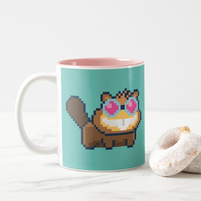 Poptropica 8-bit Pixel Mug (Avec donut)