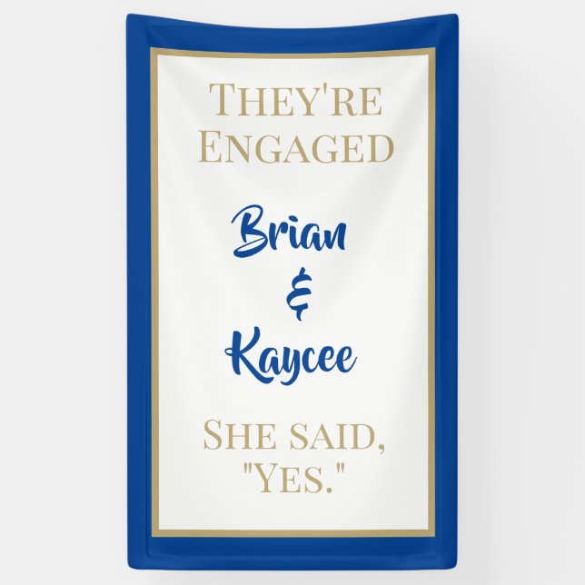 Populaire ! Bannière fiançailles verticale personn (Vertical)