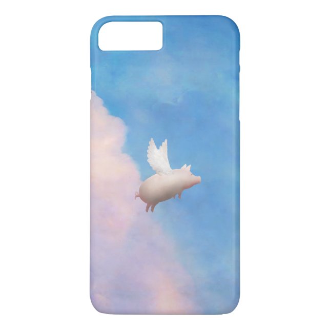 porc avec le coque iphone d'ailes (Dos)