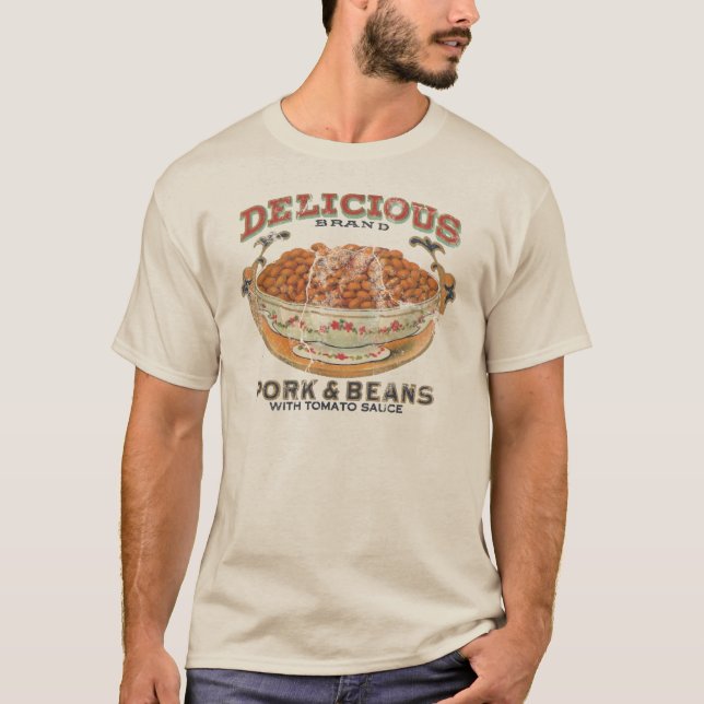 Porc de marque et T-shirt délicieux d'haricots (Devant)
