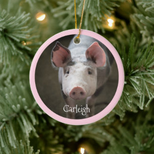 Porc mignon ornement céramique personnalisé